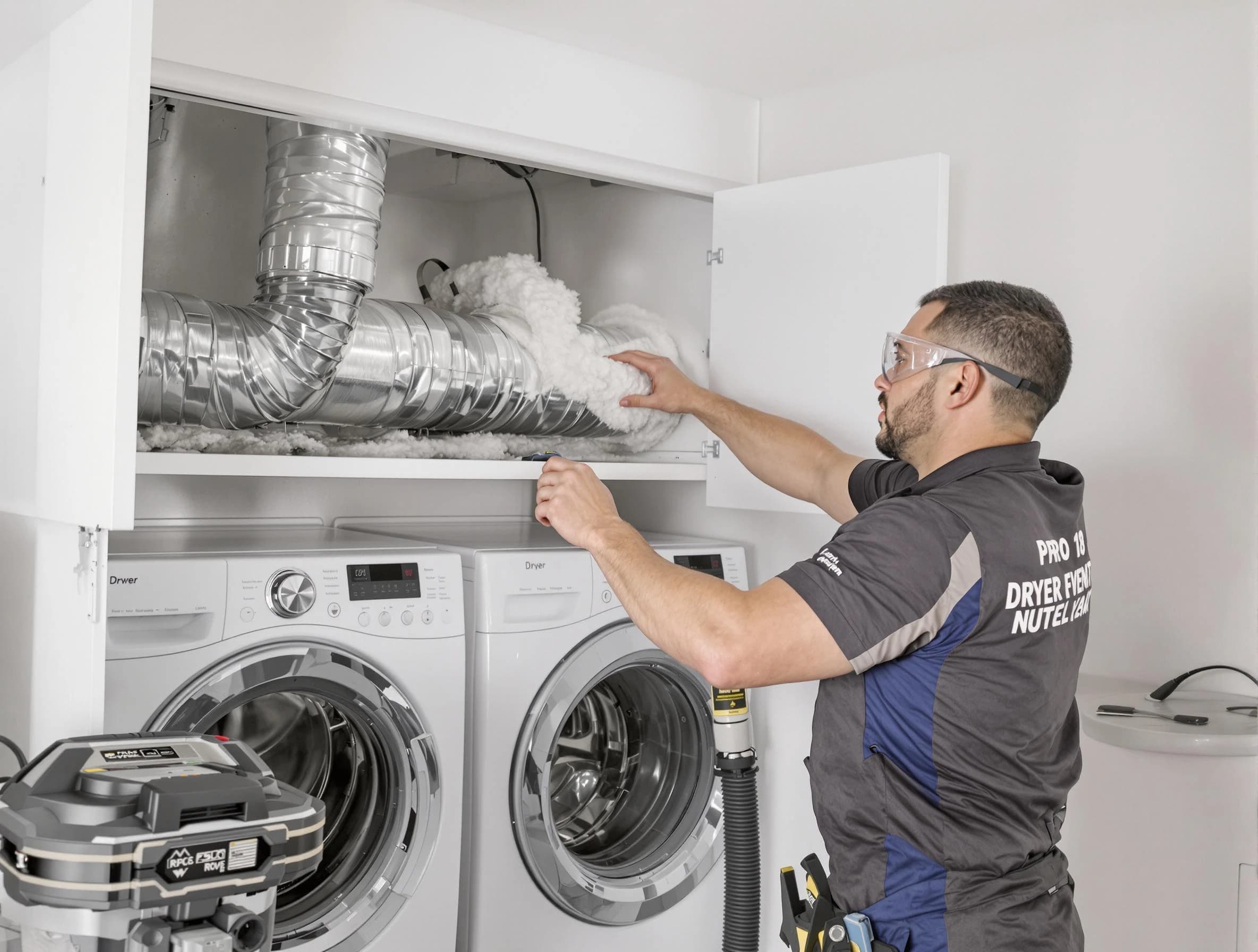 Todd Creek Dryer Vent Cleaning certified technician performing specialized gas dryer vent cleaning in Todd Creek
