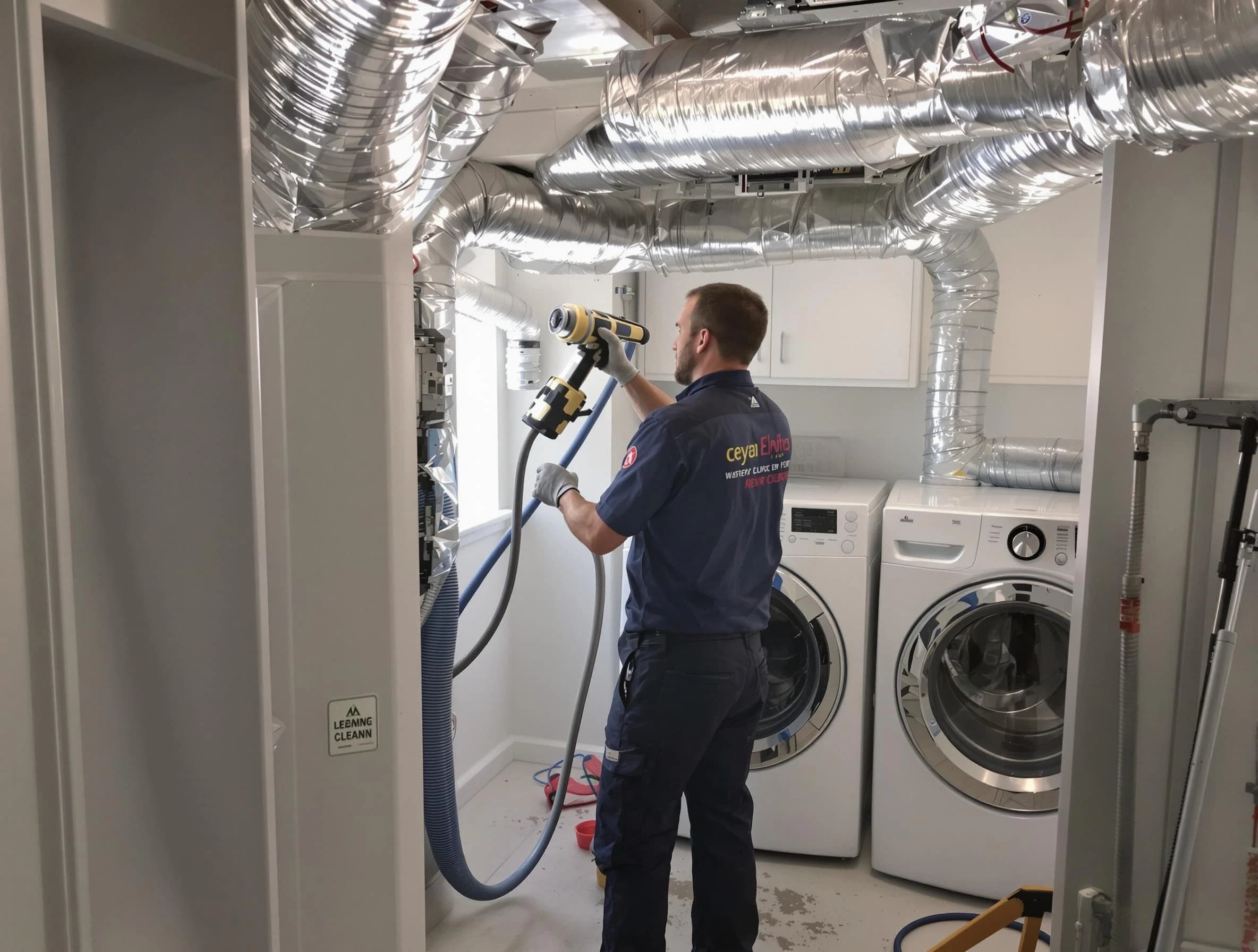 Todd Creek Dryer Vent Cleaning specialist using advanced equipment for thorough duct cleaning in Todd Creek